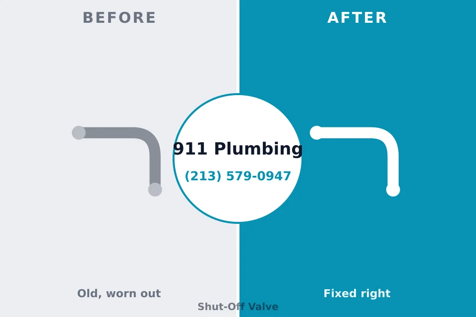 Before and after: plumbing company Kennedale, TX